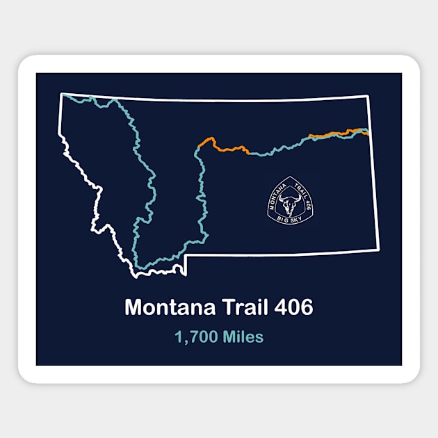 Montana Trail 406 Magnet by numpdog